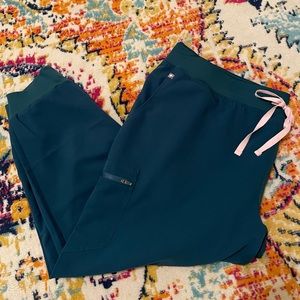 Figs-Caribbean Blue Zamora Jogger Scrub Pants-plus size-4x petite length (short)